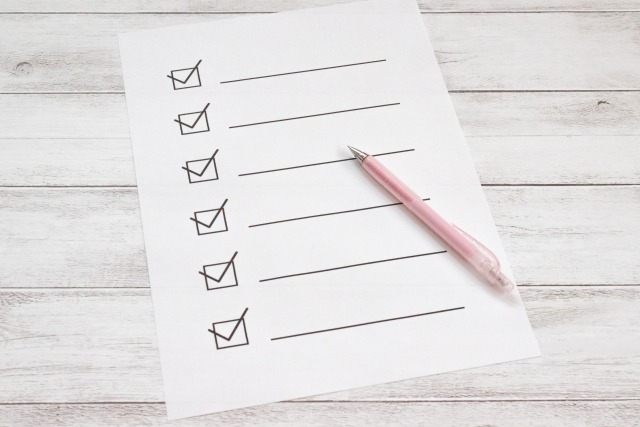 チェックリストの画像