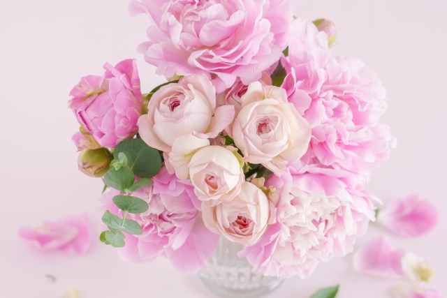 ピンクのお花のフラワーアレンジメント